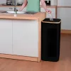 Szelektív palackgyűjtő 100l fekete