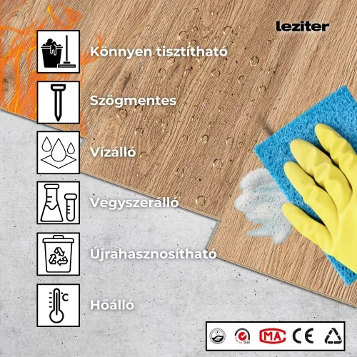 Leziter Campo tölgy Vinyl SPC fózolt padló