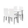 Mateo 4+1 étkező garnitúra fehér-fekete