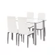 Mateo 4+1 étkező garnitúra fehér-fekete