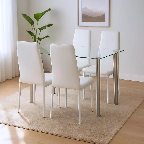 Nolen 4+1 étkező garnitúra fehér