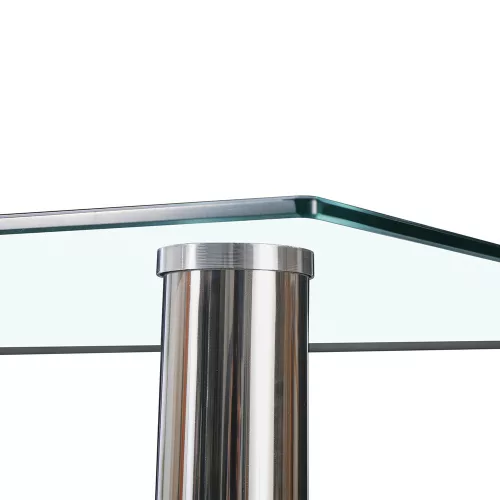 Berna 140 cm szögletes üveg étkezőasztal