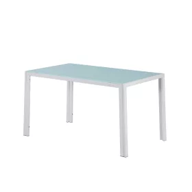 Ezra 140 cm szögletes üveg étkezőasztal