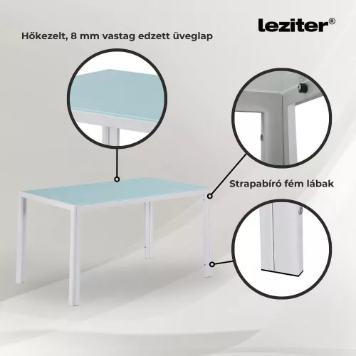 Nuvia 4+1 étkező garnitúra fehér-szürke