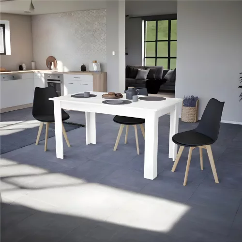 Yorki Standard étkezőasztal 140x80 cm fehér