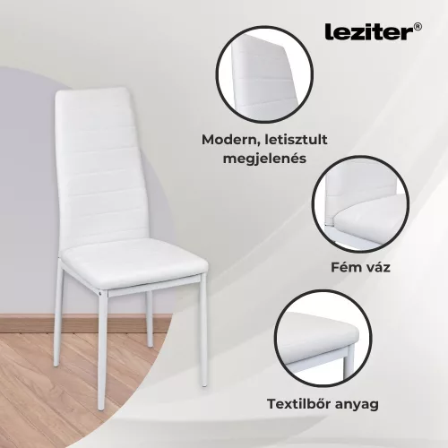 Tino NOVA Étkezőszék, fehér színben