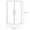 Spirit Matt 80x80 cm íves zuhanykabin zuhanytálca nélkül