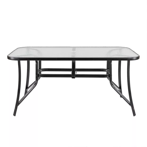 Canillo fémvázas üveg kerti asztal