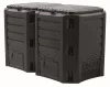 Kerti komposztáló láda,  2 X 380 Liter, műanyag, fekete