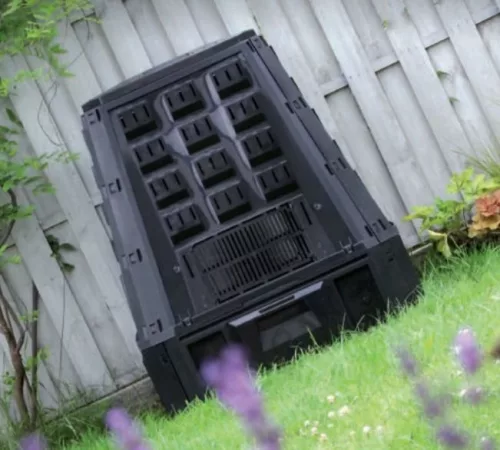 Kerti komposztáló láda,  850 Liter, műanyag, fekete