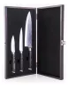 G21 Gourmet Damascus késkészlet bambusz blokkban 4 db + köszörűkő