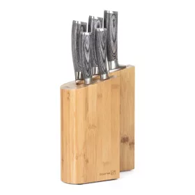 G21 Gourmet Rock késkészlet 5 db + bambusz blokk