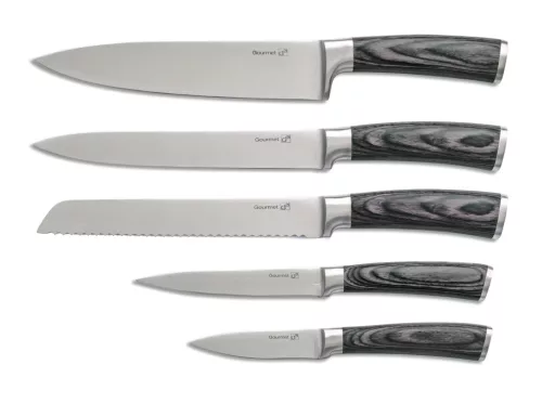 G21 Gourmet Rock késkészlet 5 db + bambusz blokk