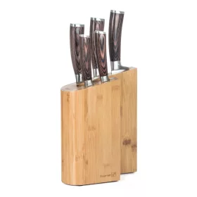 G21 Gourmet Timber késkészlet 5 db + bambusz blokk