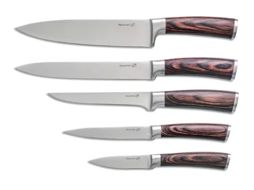 G21 Gourmet Timber késkészlet 5 db + bambusz blokk