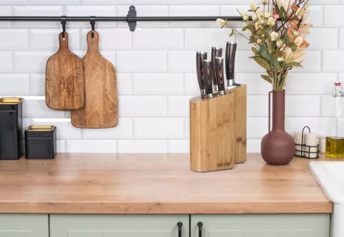 G21 Gourmet Timber késkészlet 5 db + bambusz blokk