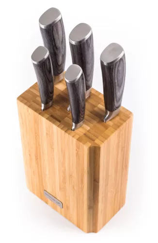 Késkészlet G21 Gourmet Stone 5 db + bambusz késtartó
