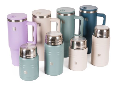 G21 FlowCup 1200 ml termoszbögre grafitszínű kék