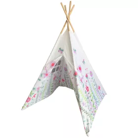   G21 játék - Teepee sátor Tavaszi rét, rózsaszín virágok