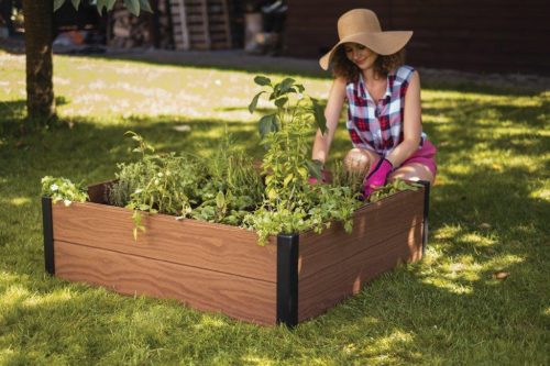 Keter Maple szögletes barna virágcserép