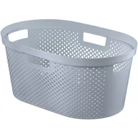 Curver Infinity Dots 40 literes tisztaruha kosár, szürke