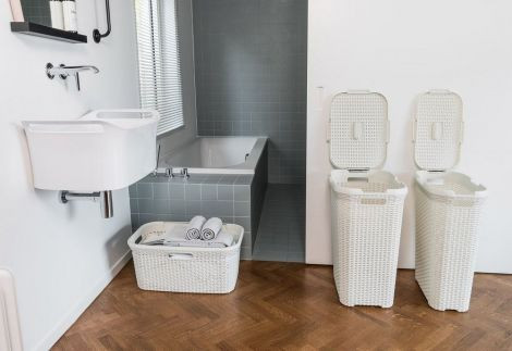 Curver Style ruháskosár 45L krém fehér