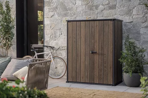 Kerti doboz Keter Signature 1400 l Walnut színben