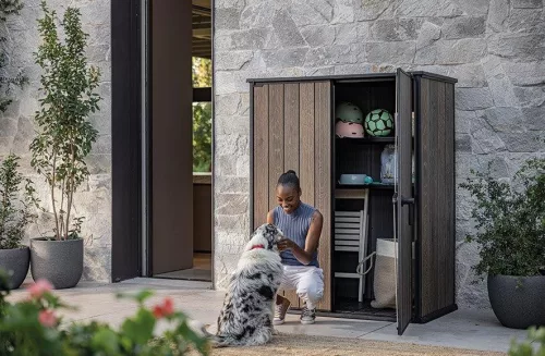 Kerti doboz Keter Signature 1400 l Walnut színben