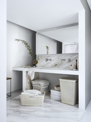 Curver Jute szennyeskosár 58L fedéllel bézs