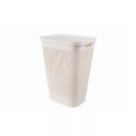 Curver Pure 55 l krém szennyestartó fedéllel