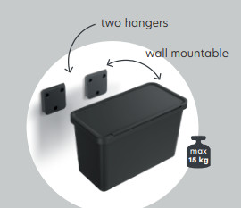 Prosperplast SYSTEMA szemetes kuka 3x10l hamuszínű