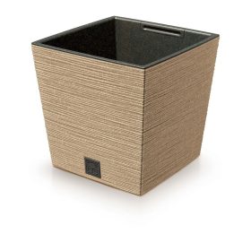Prosperplast FURU SQUARE LOW ECO WOOD kaspó 30 cm naturo