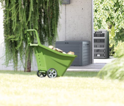 Prosperplast WOODEBOX kerti box antrait 140L