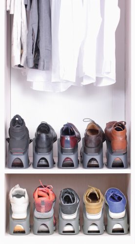 Prosperplast cipőrendező készlet, 38-45 méret antracit, 4 db