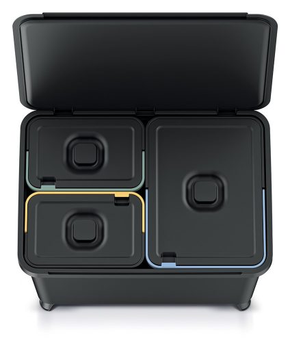 Prosperplast SYSTEMA szemetes kuka 1x23l + 2x10l fekete