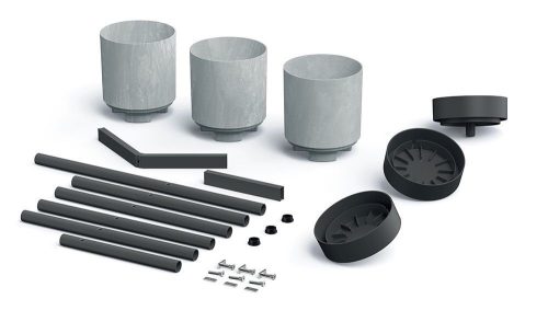 Prosperplast virágállvány Bloomie Stand szürke 42 cm