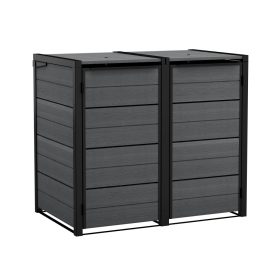   Kerti tároló Keter Hide Away 2x 120 l-es kukákhoz, szürke