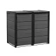 Kerti tároló Keter Hide Away 2x 240 l-es kukákhoz, szürke
