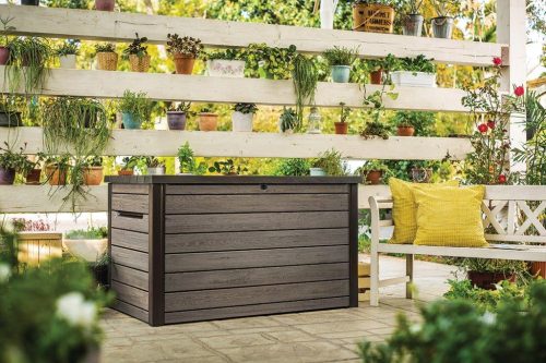 Kerti láda Keter Deco 870 l kőrisfa színben