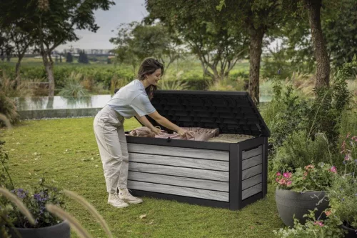 Kerti tároló Keter Deco 630 l storm grey