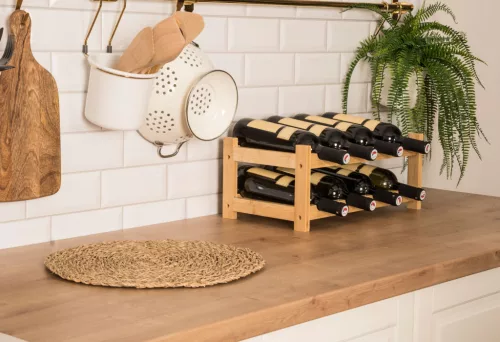 G21 borállvány 8 üvegre, bambusz