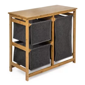 G21 szennyeskosár 38 l tároló dobozokkal, bambusz