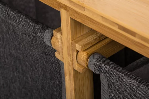 G21 szennyeskosár 38 l tároló dobozokkal, bambusz