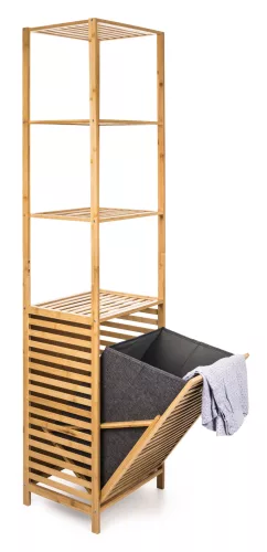 G21 szennyeskosár 30 l polcokkal, bambusz