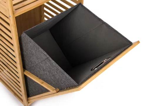 G21 szennyeskosár 30 l polcokkal, bambusz