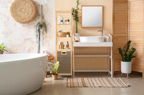 G21 szennyeskosár 30 l polcokkal, bambusz