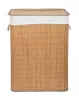 G21 bambusz szennyeskosár,105 l kapacitású, fehér betéttel, elválasztó elemekkel