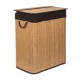 G21 bambusz szennyeskosár,105 l kapacitású, barna betéttel, elválasztó elemekkel