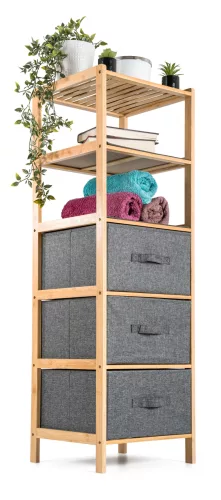 G21 bambusz fiókospolc 5 kosárral