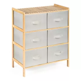 Bambusz polc G21 6 kosárral, bézs színű